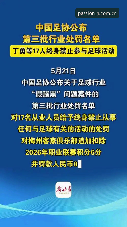 中国足协第三批禁足名单最新动态：n体育平台老用户带你深度解读处罚细节与行业影响